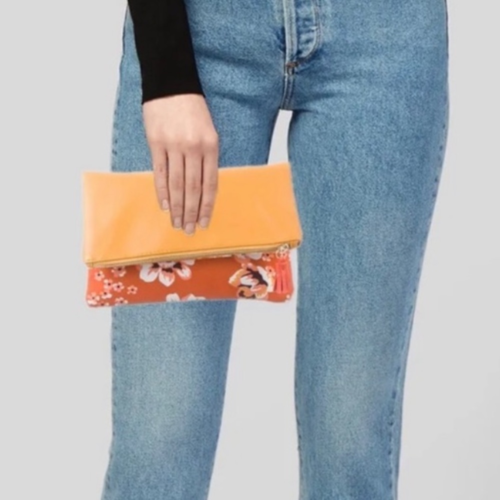 RACHEL PALLY, fold over, floral leather clutch!! - Picture 6 of 15